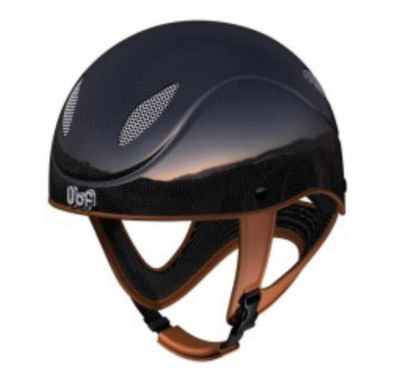 Carbonfiber Nut Leather Uof Helmet ASTM Certified – G.A. JOCKEY SHOP Inc
