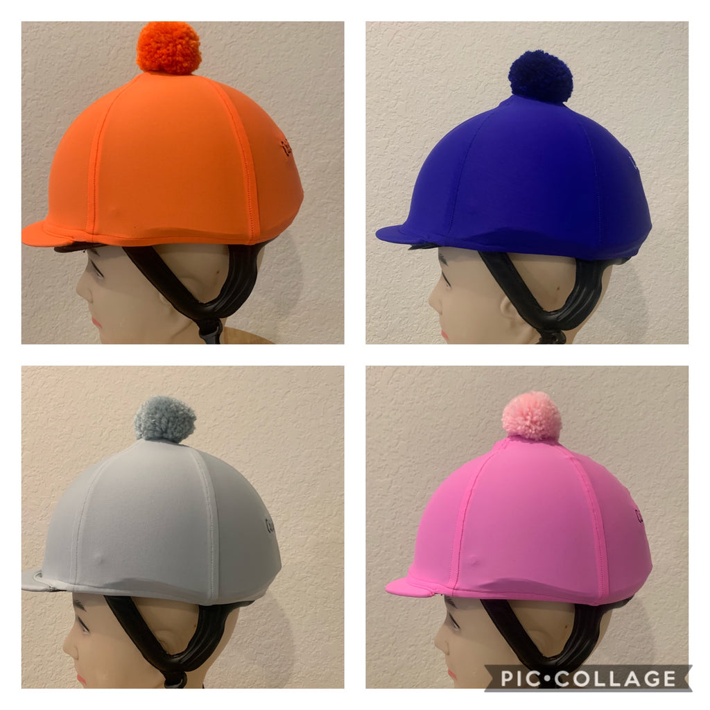 Racer Helmet Cover with Pompom Set of 12 custom order