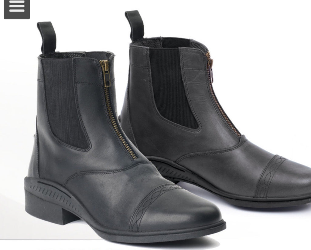 Low Zipper Exercise Boot Black