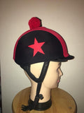 Racer Side Star Helmet Covers with Pompom Custom Order