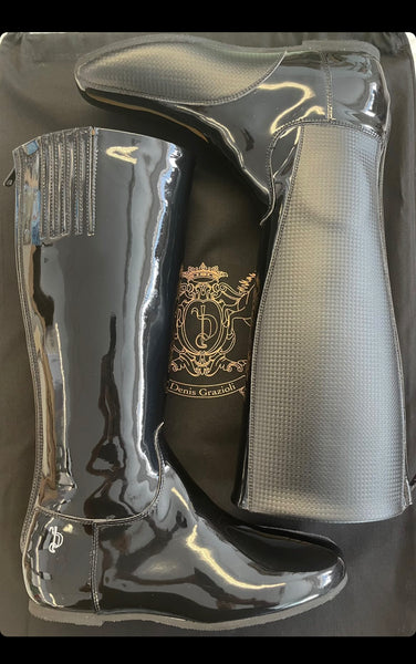 DG Colin Carbon Zipper Exercise boot Black* – G.A. JOCKEY SHOP Inc.