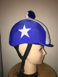 Racer Side Star Helmet Covers with Pompom Custom Order