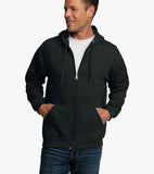 Embroidered Fleece Full Zip Hoodie front and back Design