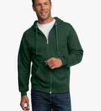 Embroidered Fleece Full Zip Hoodie front and back Design