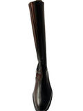DG LIBRA Carbon Black Leather Zipper Exercise Boot 🇮🇹