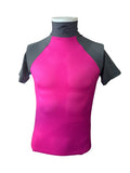 Racer two tone short sleeve sport mesh shirt