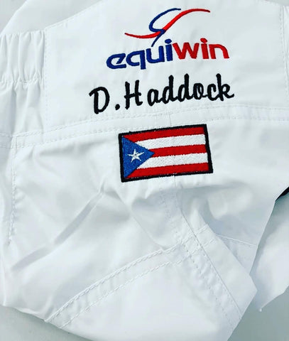 Add Embroidery Flag Designs for Back of Pants
