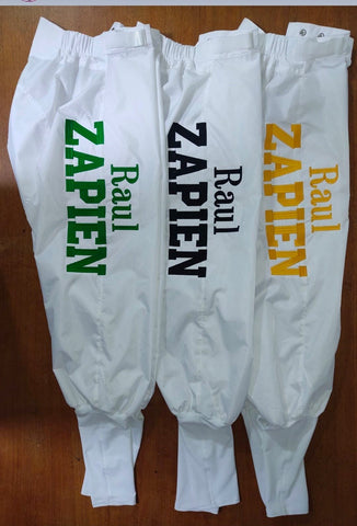 Quarter Mile Extra wide Leg Racer Pants with Large Name or Logo Custom Ordered