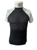 Racer two tone short sleeve sport mesh shirt