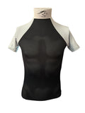Racer two tone short sleeve sport mesh shirt