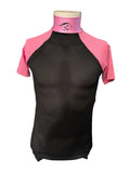 Racer two tone short sleeve sport mesh shirt