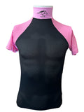 Racer two tone short sleeve sport mesh shirt