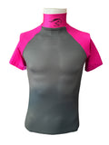 Racer two tone short sleeve sport mesh shirt