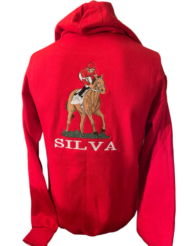 Embroidered Fleece Full Zip Hoodie front and back Design