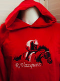 Embroidered Fleece Hoodie back Design