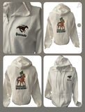 Embroidered Fleece Full Zip Hoodie front and back Design