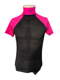 Racer two tone short sleeve sport mesh shirt