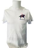 Embroidered T-shirt with horse designs