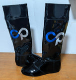 Racer Tall Vinyl Boot- Wide Top embroidered Custom ordered