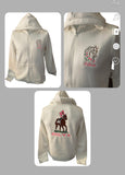 Embroidered Fleece Full Zip Hoodie front and back Design