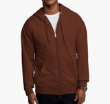 Embroidered Fleece Full Zip Hoodie front and back Design