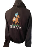 Embroidered Fleece Full Zip Hoodie front and back Design