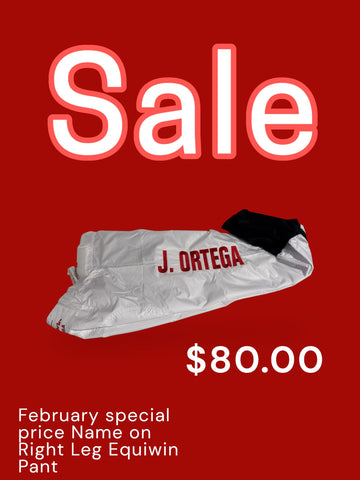 February Sale EQUIWIN Race Pants Name on Right Leg