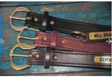 Kentucky Leather nameplate belt