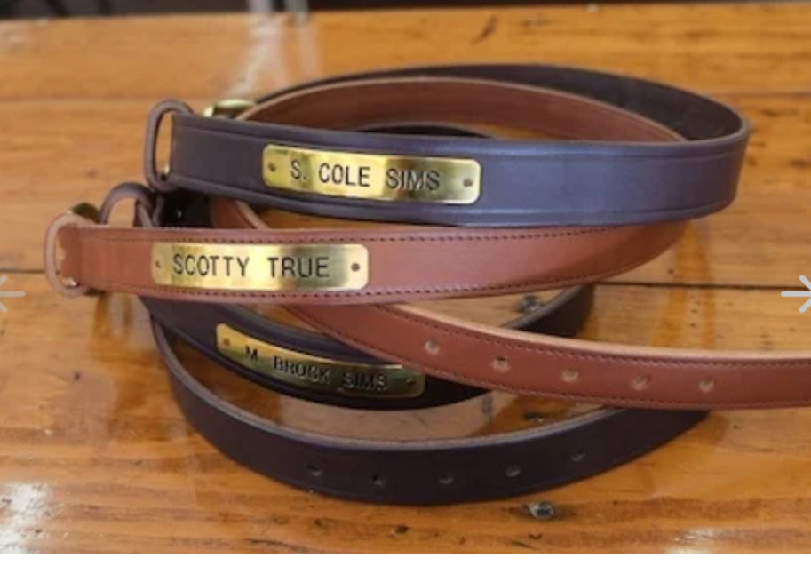 Kentucky Leather nameplate belt