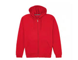 Embroidered Fleece Full Zip Hoodie front and back Design