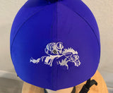 Racer horse logo on back Helmet Cover custom ordered