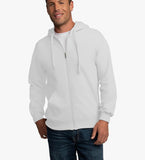 Embroidered Fleece Full Zip Hoodie front and back Design