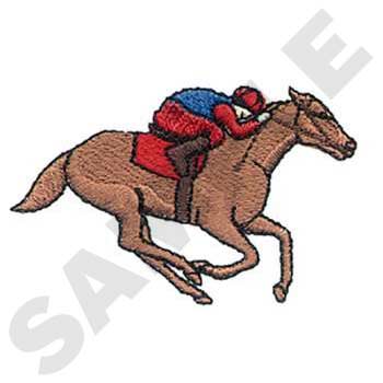 Embroidered T-shirt with horse designs