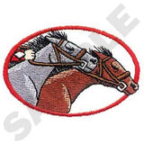 Embroidered T-shirt with horse designs