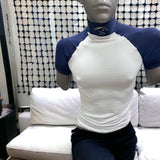 Racer two tone short sleeve sport shirt