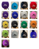 Racer horse logo on back Helmet Cover custom ordered
