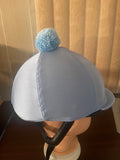 Racer Solid Classic Helmet Covers with Pompom