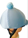 Racer Solid Classic Helmet Covers with Pompom
