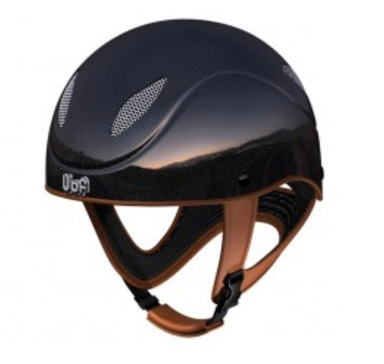 Uof Carbonfiber Helmet with Carry Case ASTM Certified- Color Nut