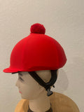 Racer Solid Classic Helmet Covers with Pompom