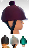 Racer Solid Classic Helmet Covers with Pompom