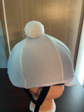 Racer Solid Classic Helmet Covers with Pompom