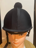 Racer Solid Classic Helmet Covers with Pompom
