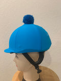 Racer Solid Classic Helmet Covers with Pompom