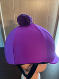 Racer Solid Classic Helmet Covers with Pompom