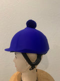 Racer Solid Classic Helmet Covers with Pompom