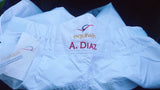 Embroidered Name on pants waist