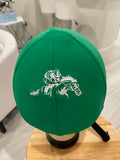 Racer horse logo on back Helmet Cover custom ordered