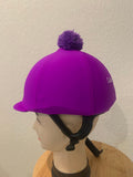 Racer Solid Classic Helmet Covers with Pompom