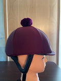 Racer Solid Classic Helmet Covers with Pompom